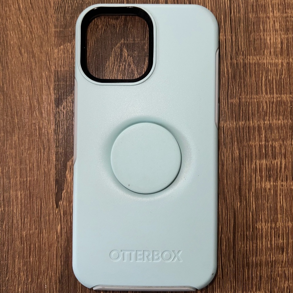 OtterBox Blue Case with Integrated Pop Socket Grip for iPhone
